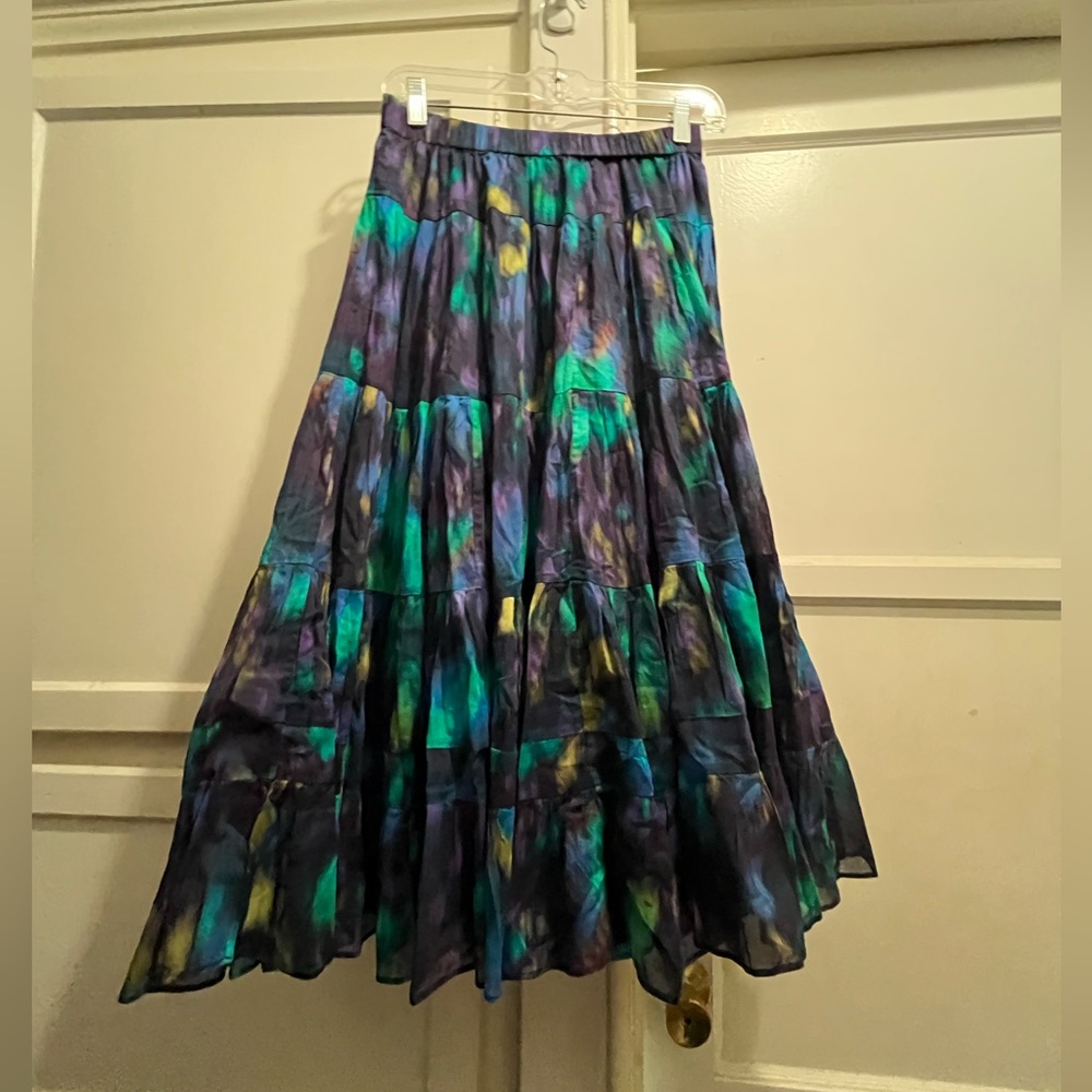 Isabel MARANT ETOILE Elfa Printed Midi Skirt size 36 blue/green print sz small - Picture 6 of 16